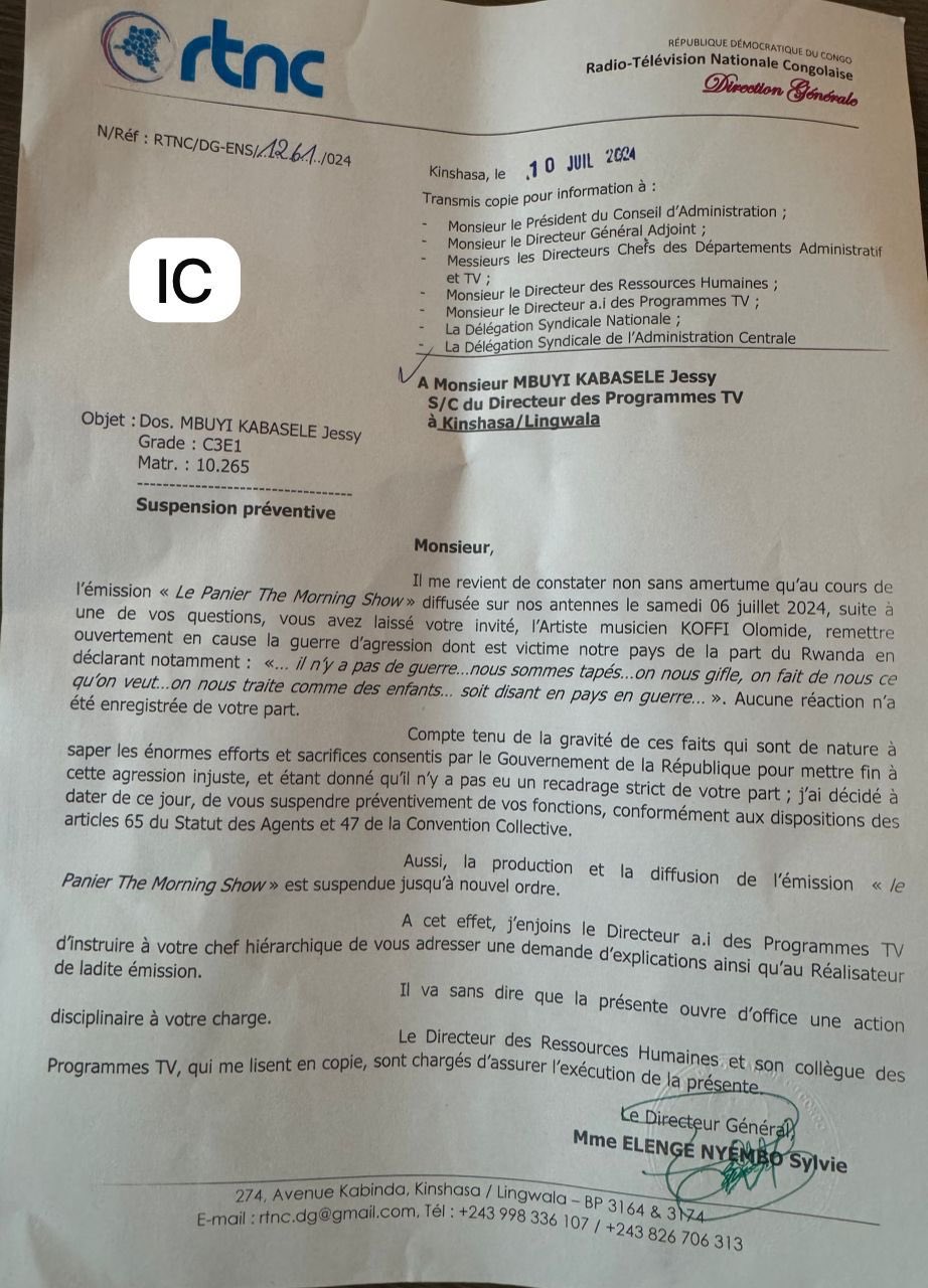 « Le Rwanda tape et gifle la RDC » Jessy Kabasele suspendu pour son manque d’arguments face à Koffi Olomide