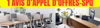 Le PRODAN/CGP-PRODAN lance un appel d’offres sans pré-qualification pour acquisitions des mobiliers de bureau et matériels informatiques en faveur des services étatiques